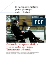 Gastos de Transporte Viaticos