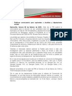 09-02-15 Publican convocatoria para aspirantes a alcaldías y diputaciones locales