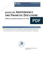 Judicial Independence and Financial Disclosure (CR 07-003)