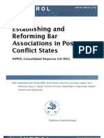 Establishing and Reforming Bar Associations in Post-Conflict States (CR 10-001)