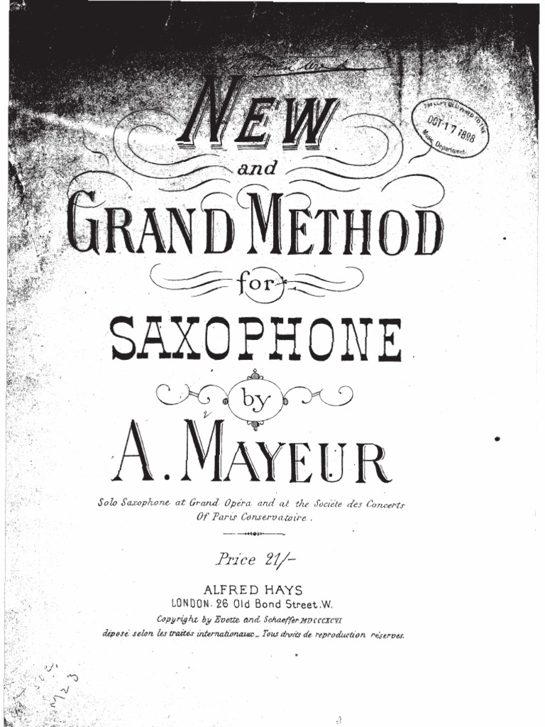 New and Grand Method For Saxophone | PDF | Saxophone | Woodwind Instruments