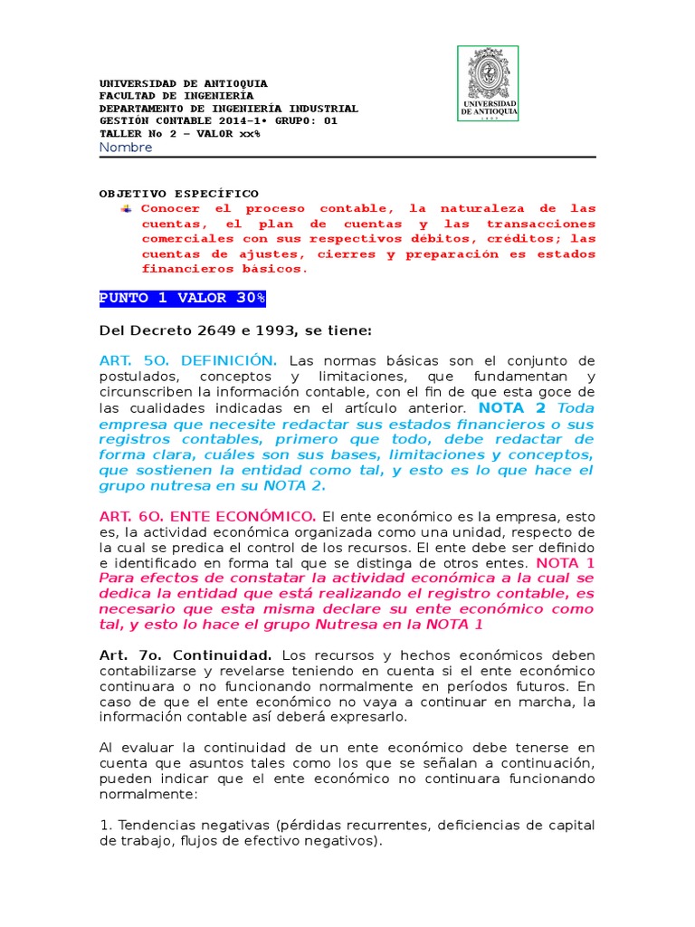 Proceso Contable y Normas Básicas | PDF | Contabilidad | Estado financiero