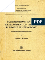Contributions To The Development of Tibetan Buddhist Epistemology