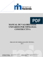 Manual de Valores Base Unitarios Por Tipología Constructiva - 2013