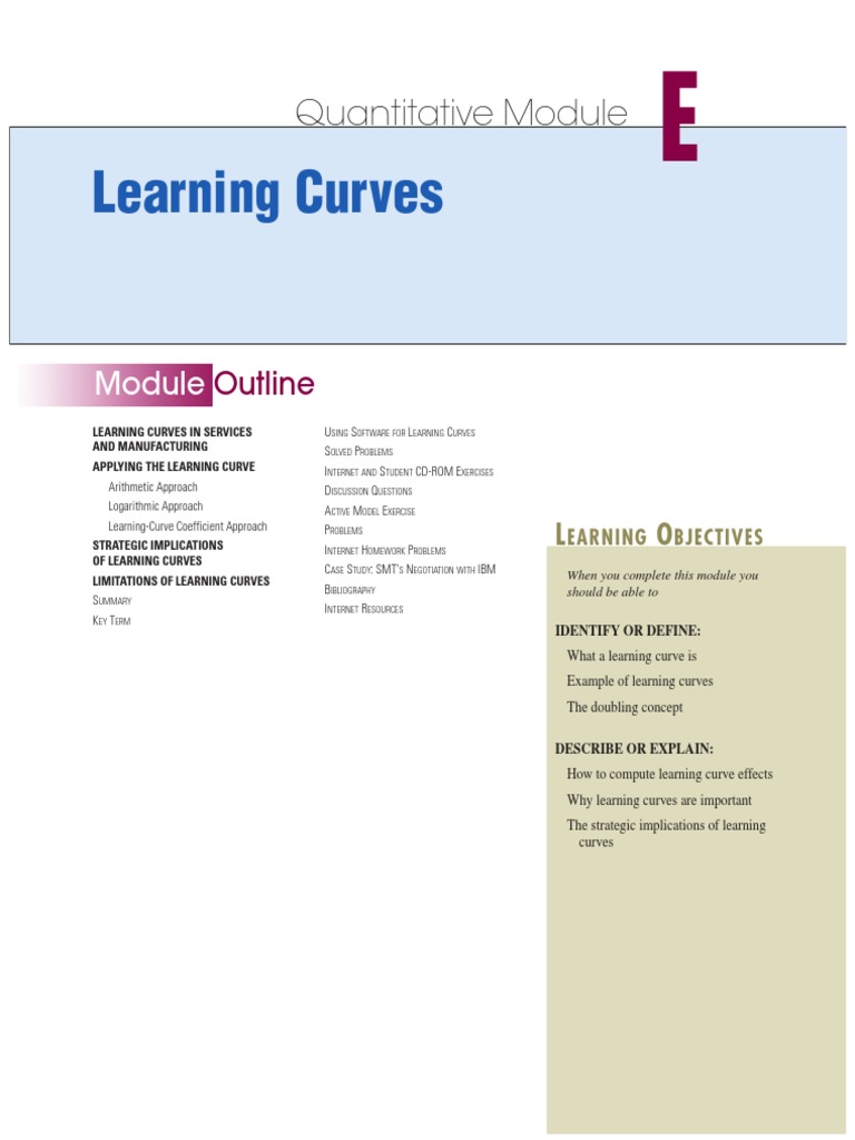 Learning Curve | PDF | Labour Economics | Strategic Management