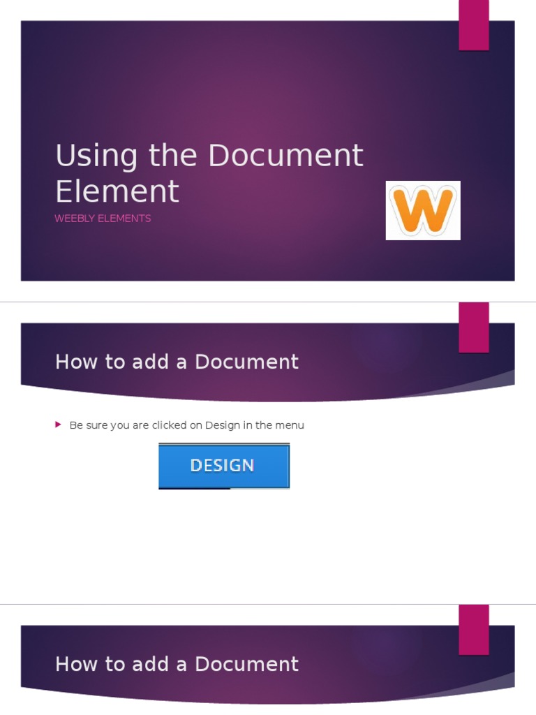Adding Documents in Weebly | PDF