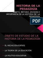 Historia de La Pedagogía