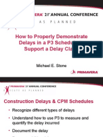How to Properly Demonstrate Delays in a P3 Schedule to Support a Delay Claim