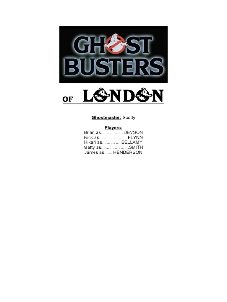 Ghostbusters CDI System Overview | PDF | Paranormal | Nature