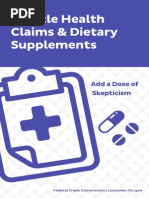 Miracle Health Claims and Dietary Supplements