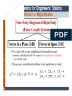 Vector Mechanics For Engineers: Statics: Free-Body Diagram of Rigid Body (Force-Couple System)