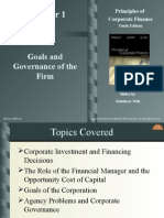 Goals and Governance of The Firm: Principles of Corporate Finance