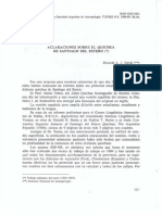 Nardi, R. J. (1988) Aclaraciones Sobre El Quichua de Santiago Del Estero