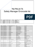 PM - PIN.8175 Safety Manager Errorcode List: Version Date Approval Date Author Reference Change Description