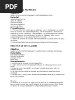 PRÁCTICAS de Separación y purificación