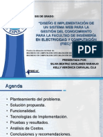 Diseño E Implementación de Un Sistema Web para La Gestión Del Conocimiento para La Facultad de Ingeniería en Electricidad Y Computación (FIEC)