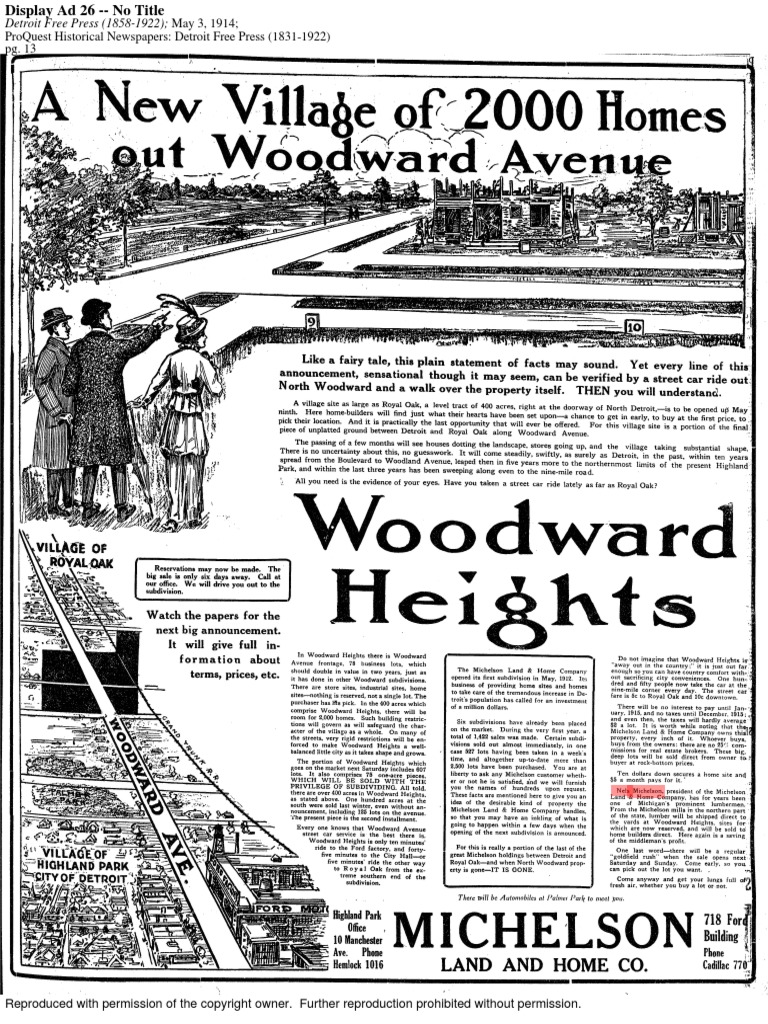 Early 20th Century Detroit Ad | PDF | History