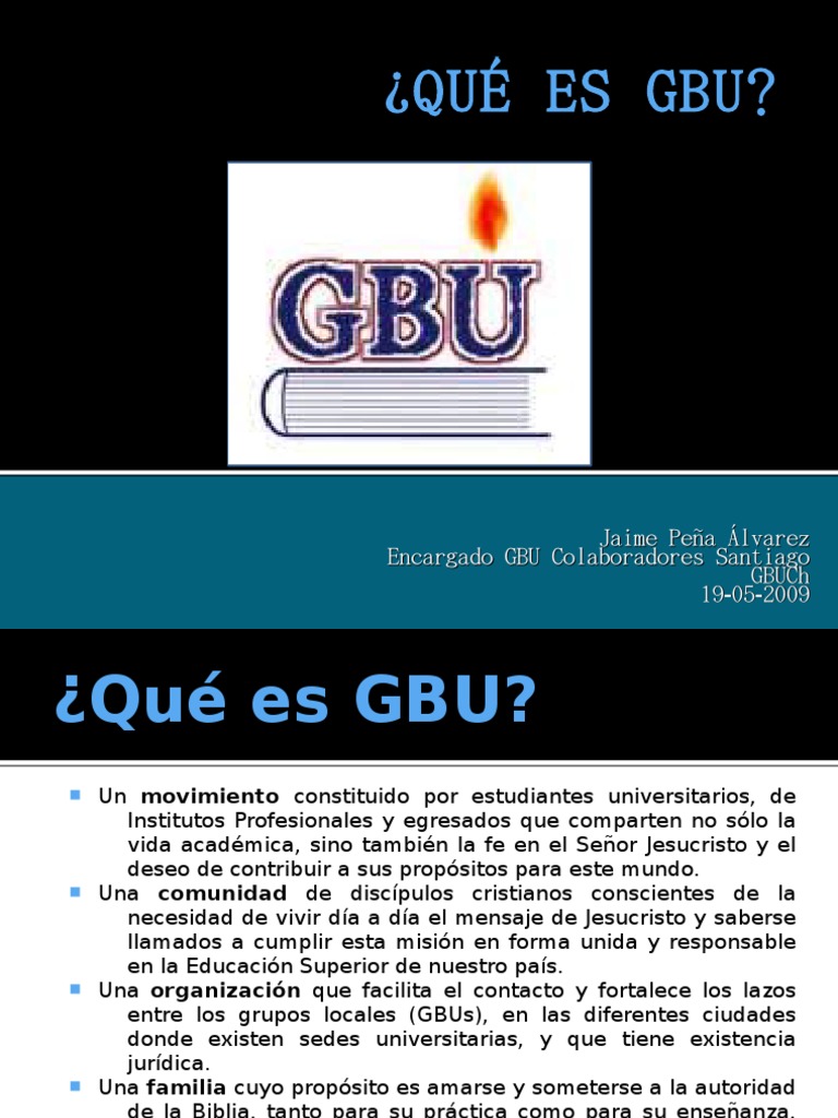 Qué es GBU: Movimiento Estudiantil Cristiano | PDF | Fe | Jesús