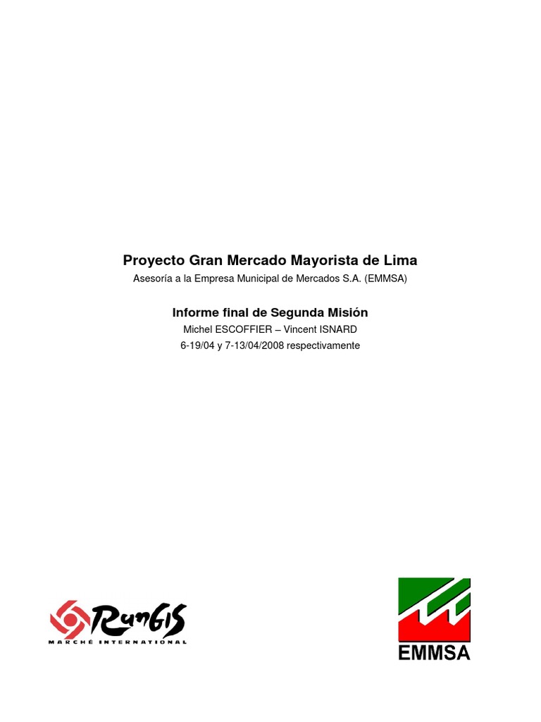 Gran Mercado Mayorista de Lima | PDF | Mercado (economía) | Residuos