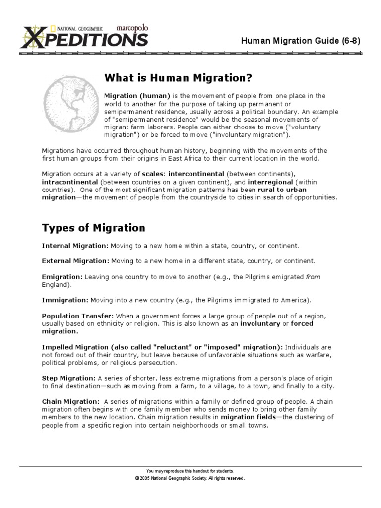 Understanding Human Migration Patterns | PDF | Human Migration ...