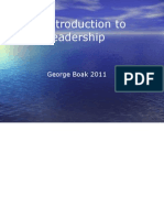 An Introduction To Leadership: George Boak 2011