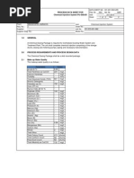 Process Data Sheet For Chemical Injection System PU-300A/B