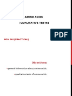 Amino Acids (Qualitative Tests) : BCH 302 (Practical)