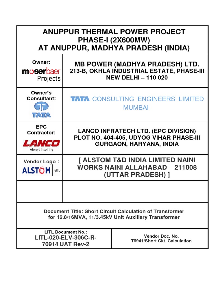 Short Circuit Calculation Quantity Force