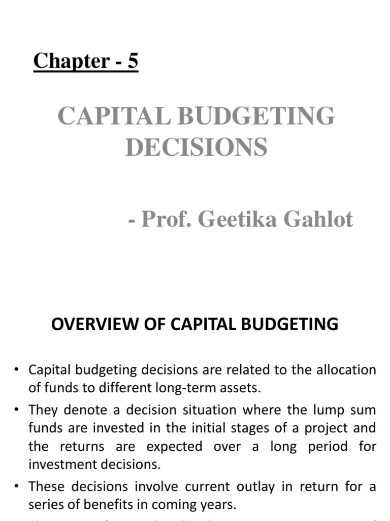 Capital Budgeting Decisions Explained | PDF | Internal Rate Of Return ...
