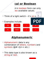 what are data types