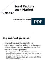 Behavioural Factors and Stock Market Puzzle