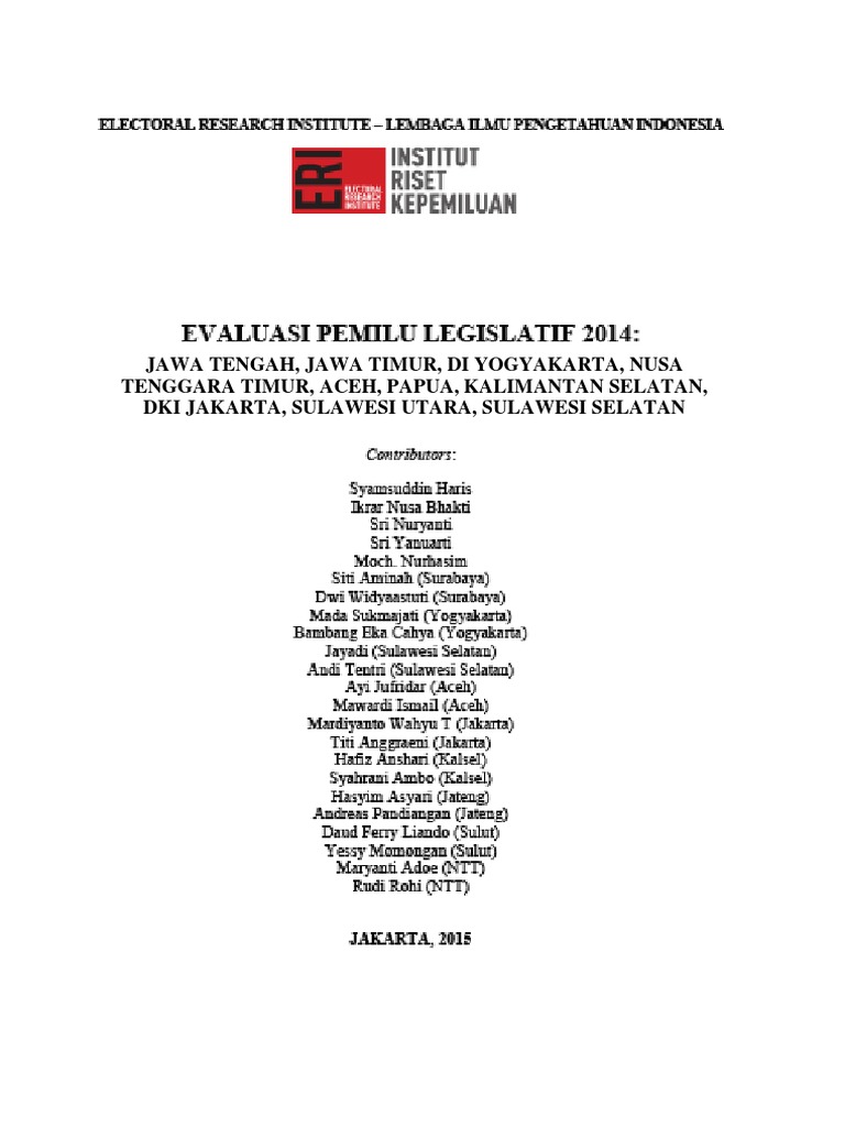 2015 0203081351 Evaluasi Pemilihan Umum Legislatif 2014