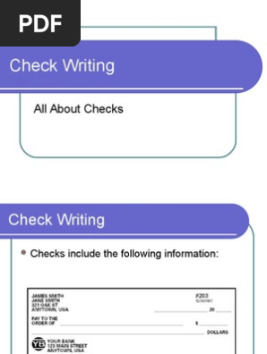 How Write Check