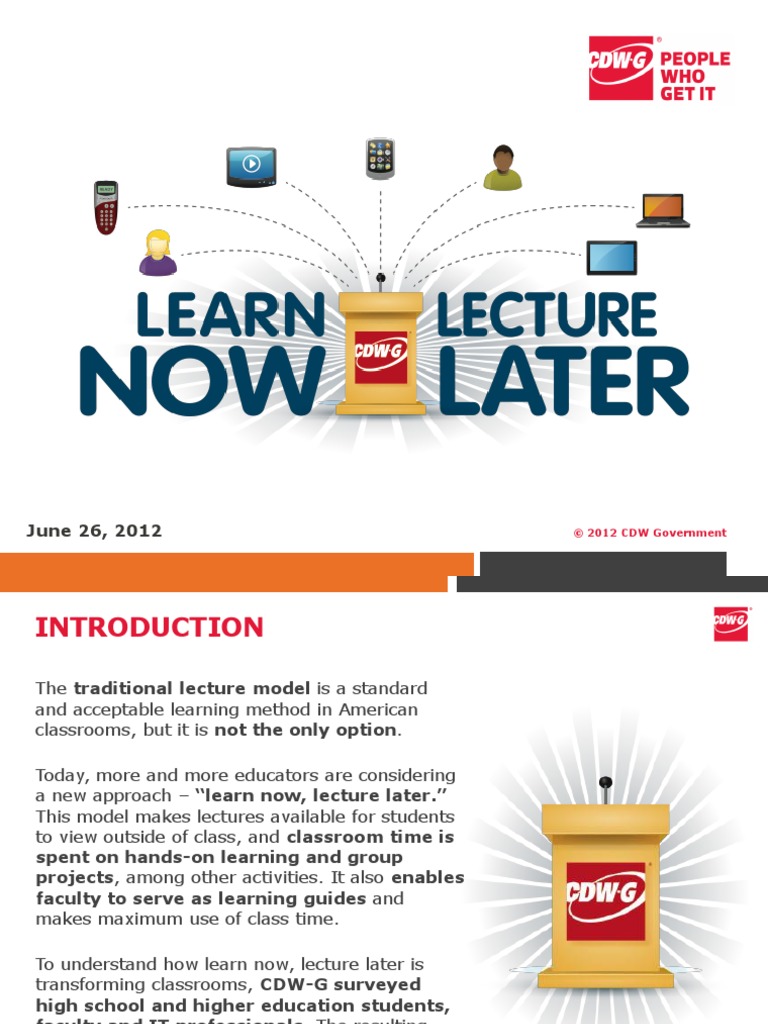 June 26, 2012 © 2012 CDW Government PDF Lecture Educational Technology