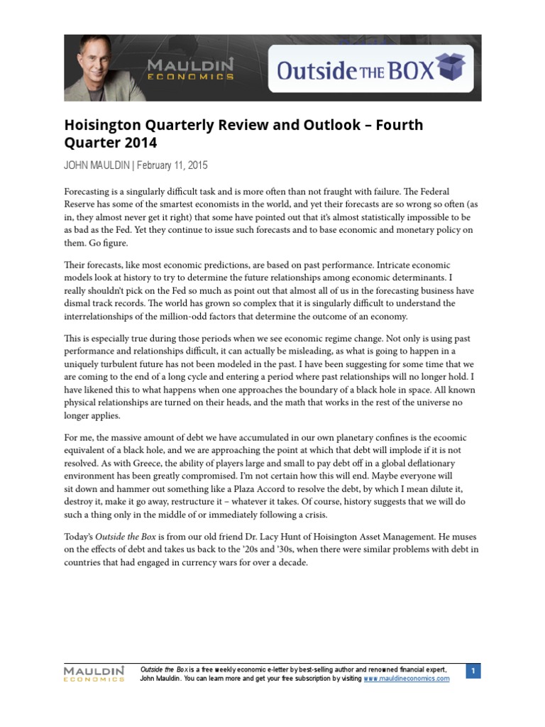 Hoisington Quarterly Review and Outlook Fourth Quarter 2014 PDF
