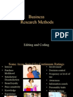 Business Research Methods: Editing and Coding