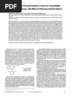 Application of Thermal Analysis to Study the Compatibility