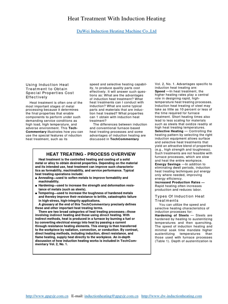 Induction Heat Treatment Technology | PDF | Heat Treating | Annealing ...