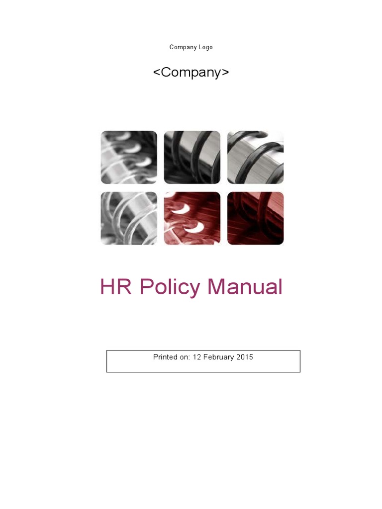 HR Policy Manual Template | PDF | Disability | Employment