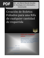 Download Hacer Boletos Para Una Rifa en Word y Excel 2010 by Luis Alberto Macedo Gonzalez SN255555752 doc pdf