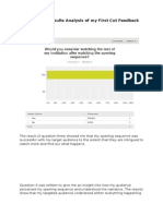 Quantitative Results Analysis of My First Cut Feedback Survey