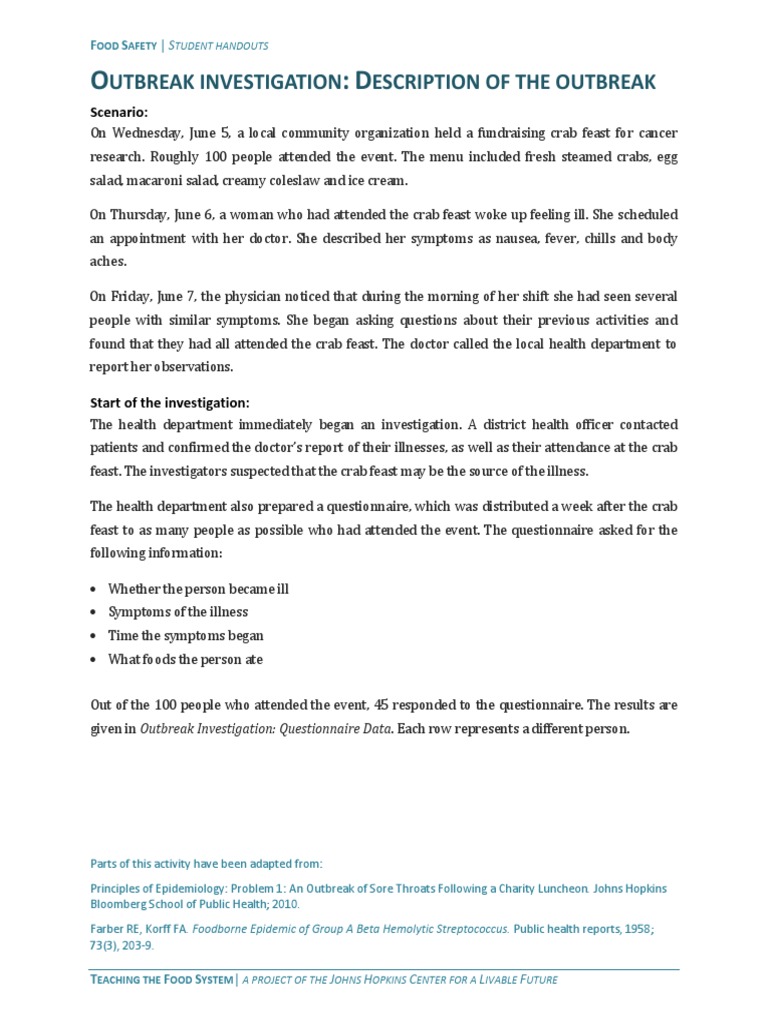 Food Safety Handouts PDF Foodborne Illness Public Health