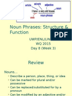 Day 8 - Noun Phrases