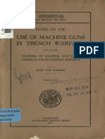 Notes on the Use of Machine Guns in Trench War