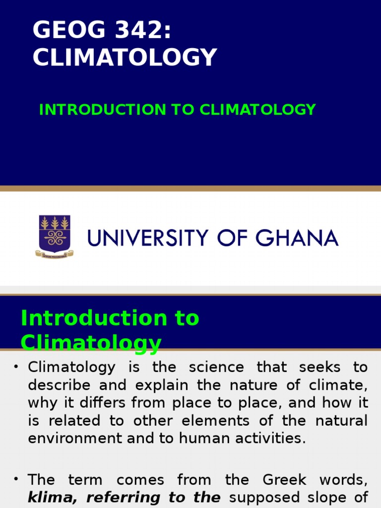 Introduction To Climatology Pdf Climatology Climate