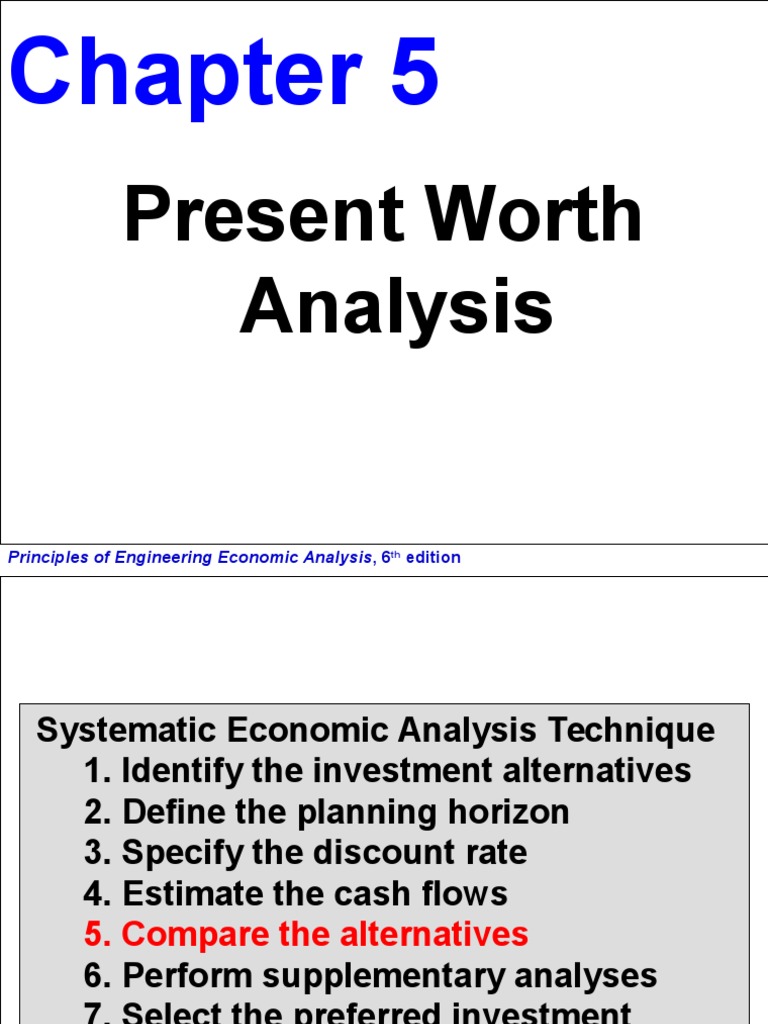 Present Worth Analysis in Engineering | PDF | Discounted Cash Flow ...