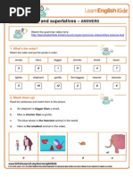 Grammar Worksheet Comparatives and Superlatives GWG Kittys Science Test Final Answers