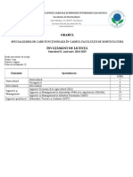 Orar Licenta Sem II 2014-2015 Facultatea de Horticultura