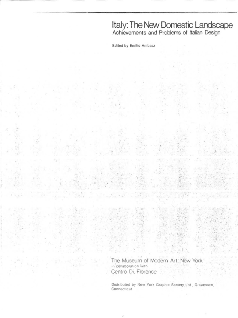 Emilio Ambasz, Italy - The New Domestic Landscape PDF | PDF