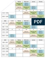 Horario 2º Cuatrimestre